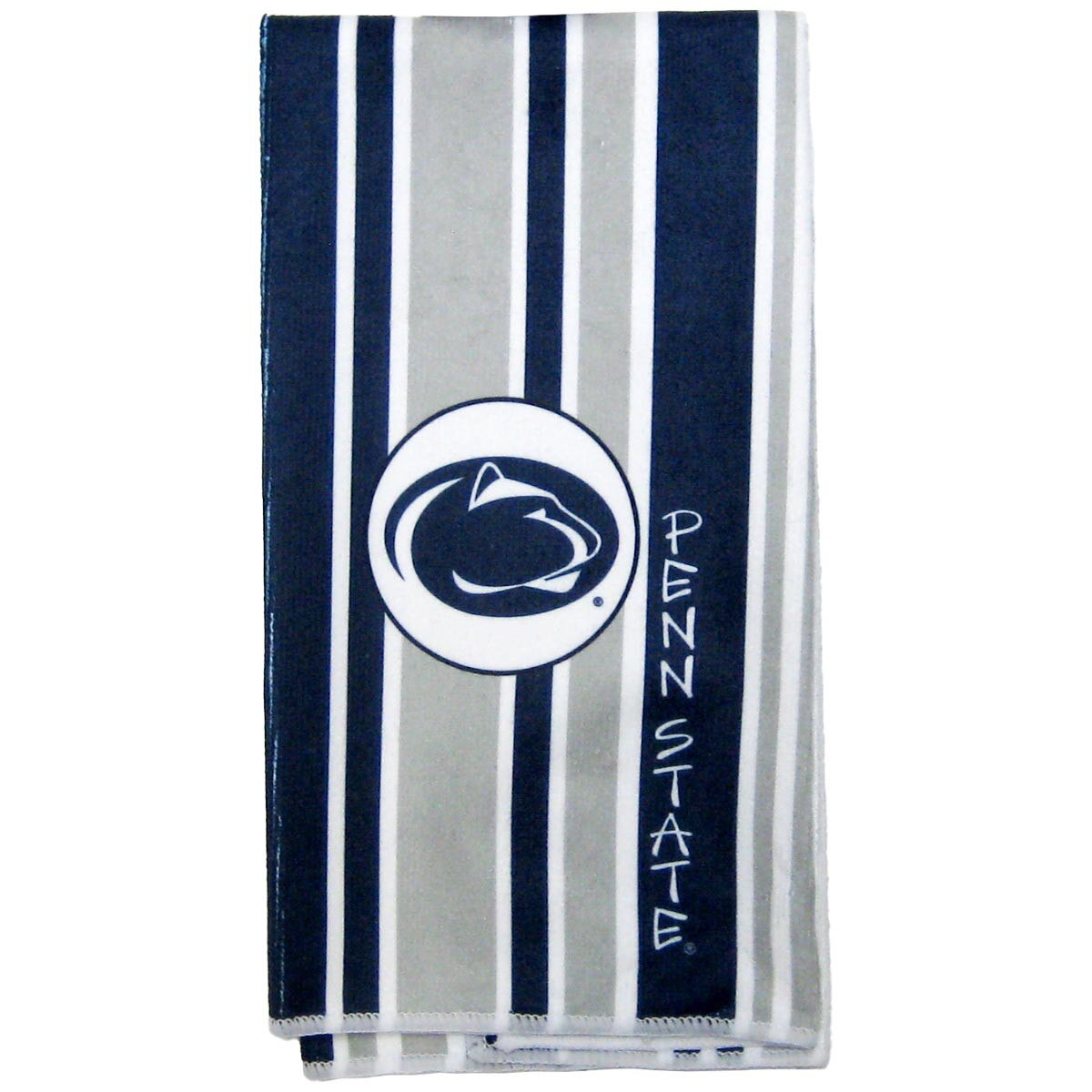 hand towel with vertical stripes, Penn State, and Athletic Logo